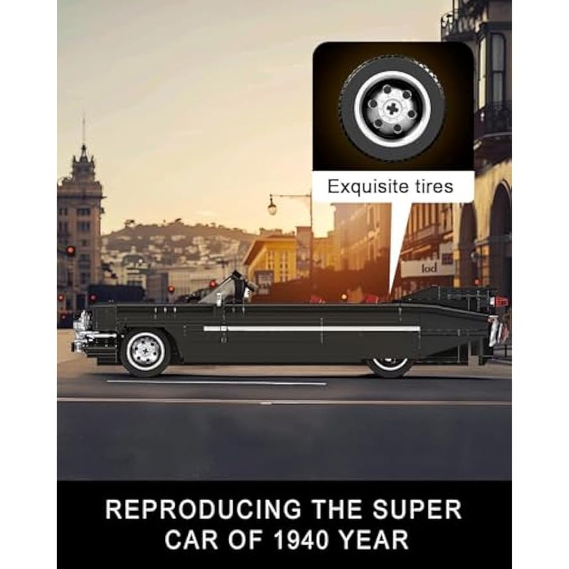 Mould King 10012 Technik Eldorado Car Model, Creativity Technology Sports Car Convertible Car Model Car Kit, Designer Firas Munir Abu-Jaber Exhibition Piece for Collectors (1245 Pieces) - Image 3